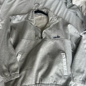 Ellesse Light Gray Quarter-Zip Sweatshirt